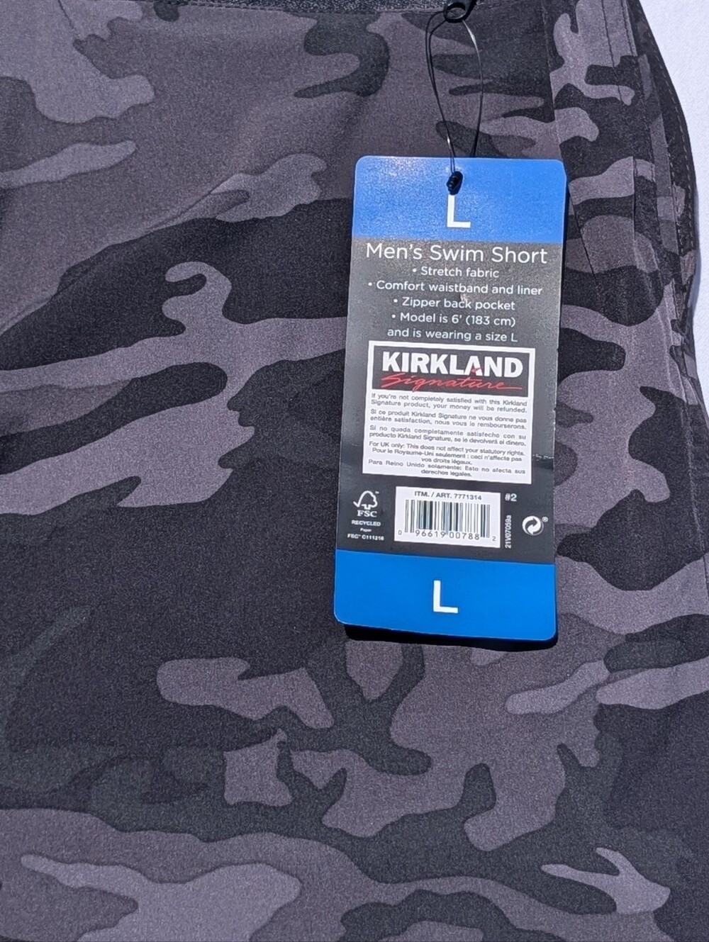 Kirkland Signature Men's Swim Trunks Size L - Picture 10 of 16